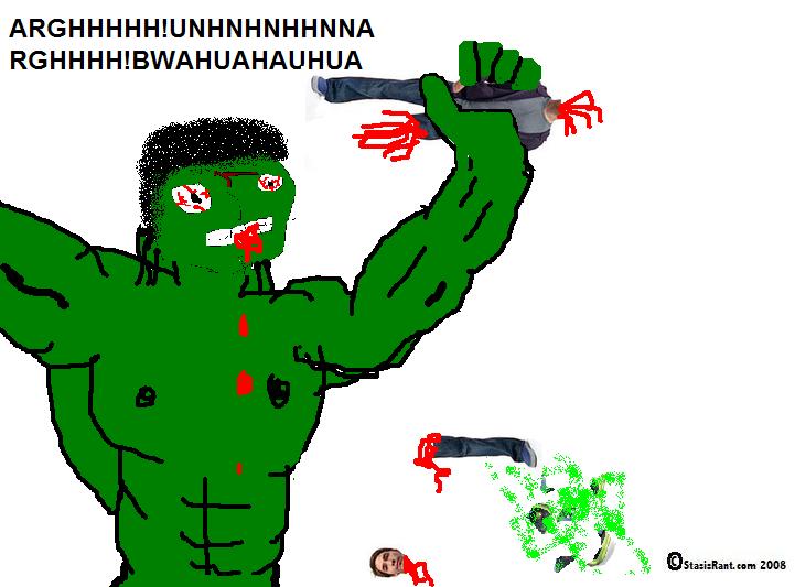 <pic of hulk killing the mac guy>